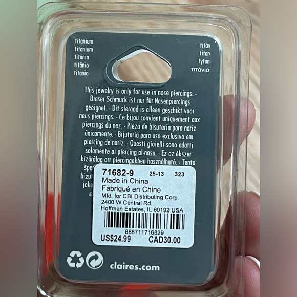 2 packs of titanium nose rings - never opened - Picture 7 of 7